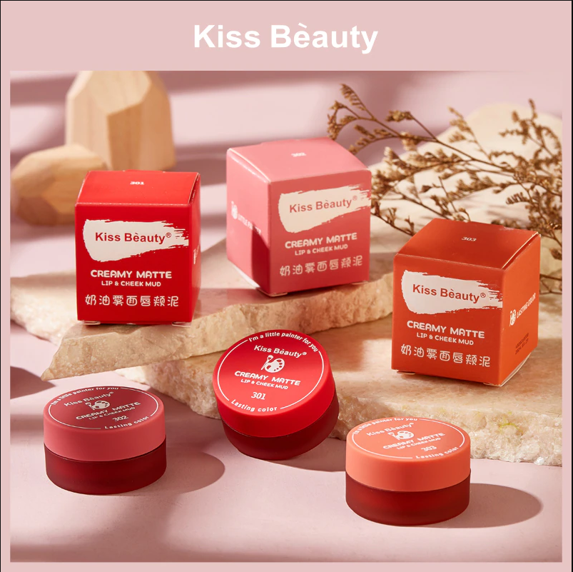 Kiss Beauty Creamy Matte Lip and Cheek Mud