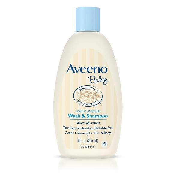 Aveeno Baby Wash & Shampoo For Hair & Body Tear-Free 236ml