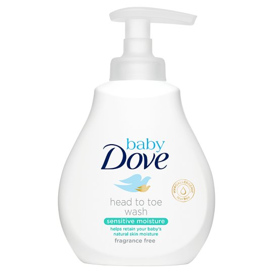 Baby Dove Sensitive Moisture Fragrance Free Head To Toe Wash 200ml