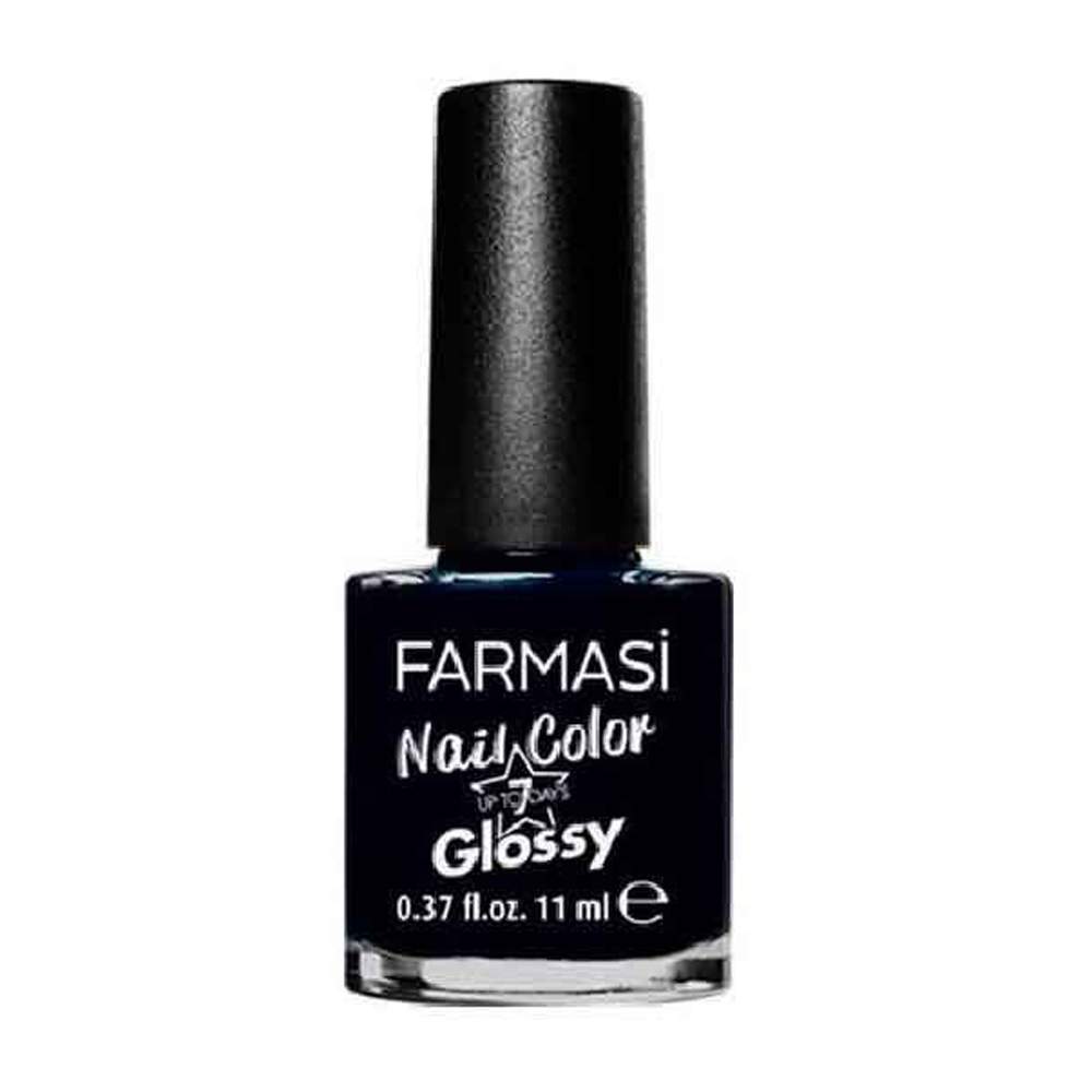 FARMASi Nail Color Classic Glossy 16 Black Art