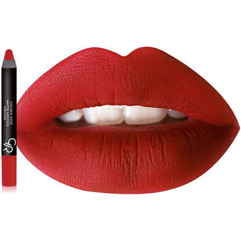 Golden Rose Matte Lipstick Crayon 07 Fire Brick Red