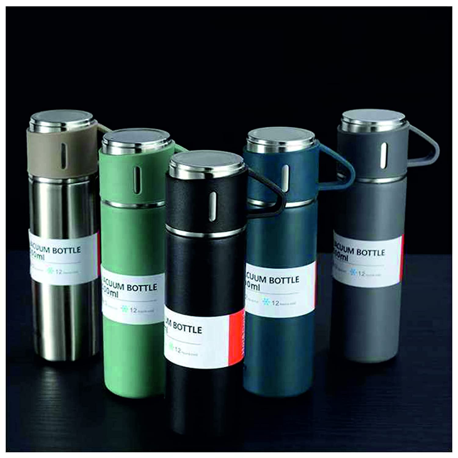 3 in 1 Vacuum Insulated Thermal Flask Set With Cup Set