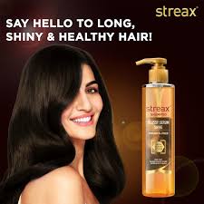 Streax Shampoo 240ml Glossy Serum Shine Shampoo for Frizzy and Dry Hair