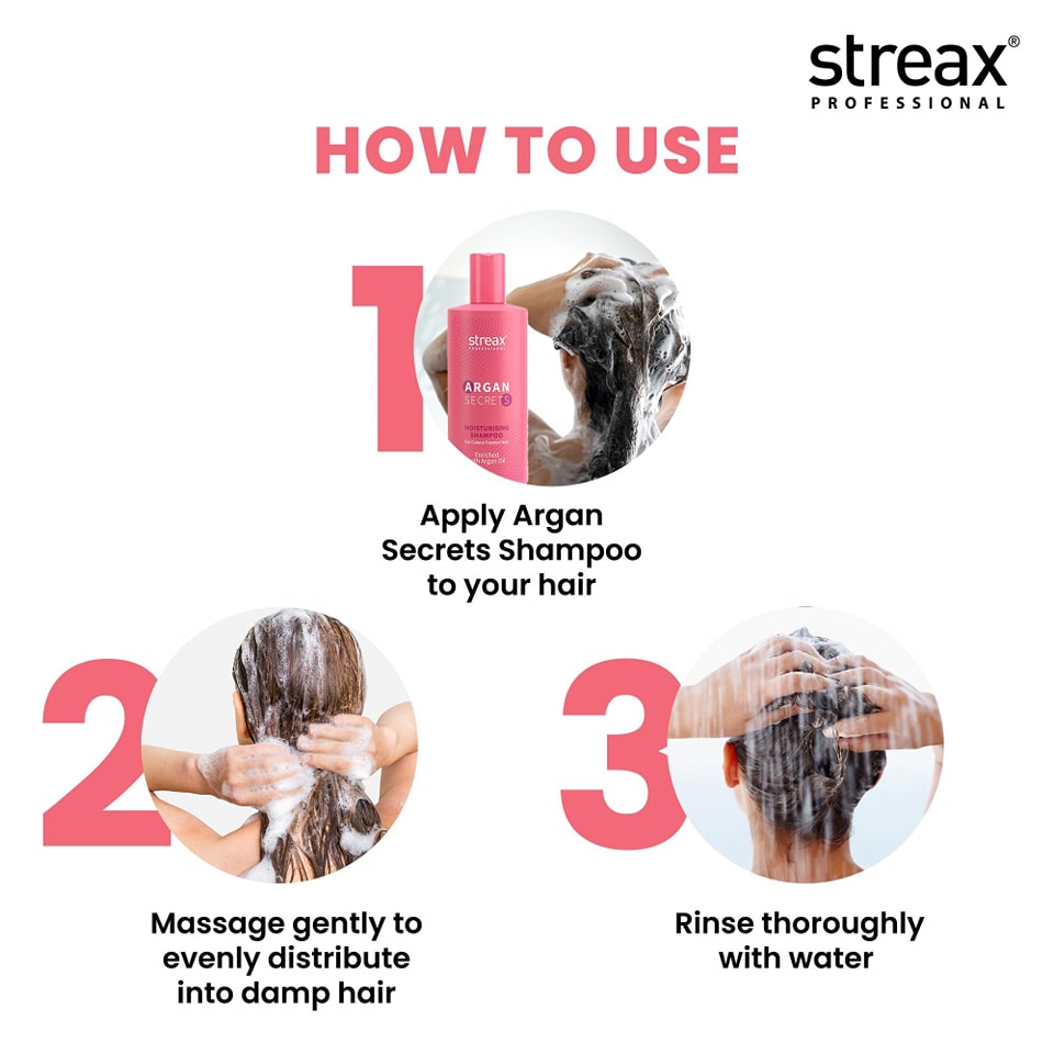 Streax Professional Argan Secret Shampoo, 300ml Made in India