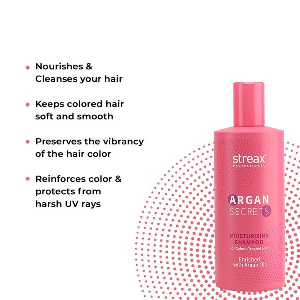 Streax Professional Argan Secret Shampoo, 300ml Made in India