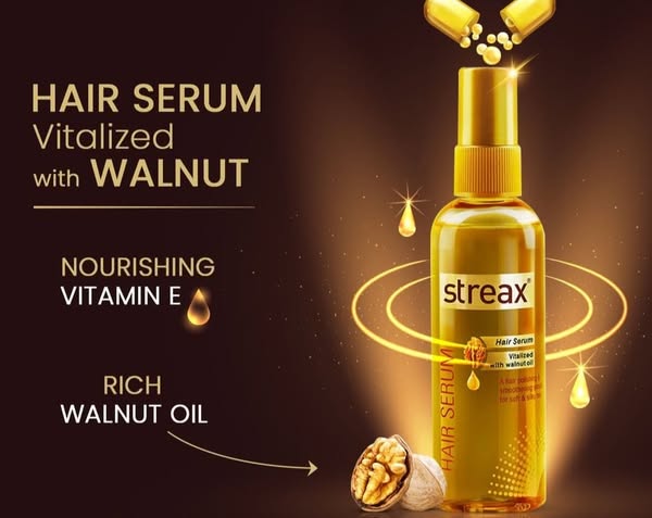 Streax Hair Serum Vitallzed With Walnut Oil -90m