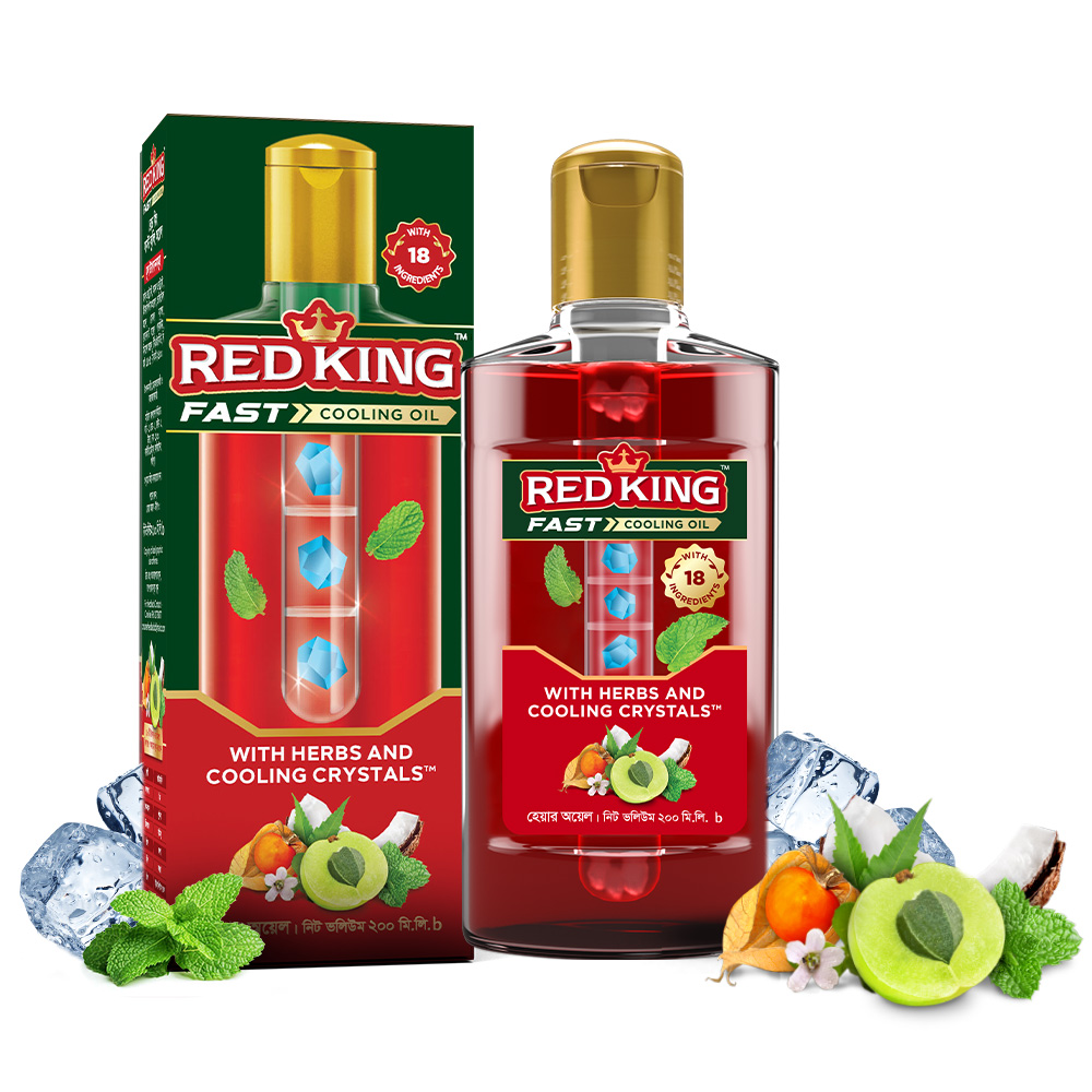 Red King Men’s Cooling Oil 200ml, Made In Bangladesh