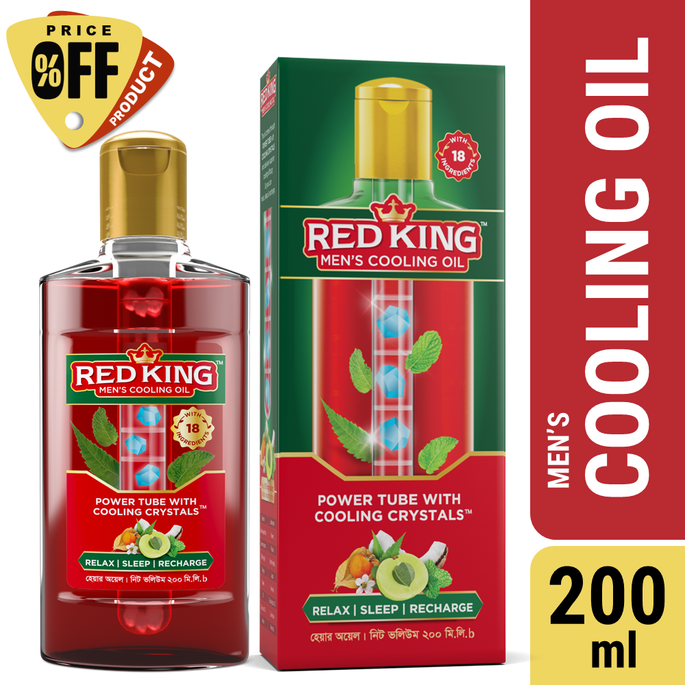 Red King Men’s Cooling Oil 200ml, Made In Bangladesh