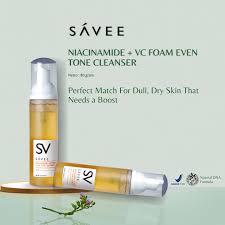 SAVEE NIACINAMIDE + VC FOAM EVEN TONE CLEANSER 80G