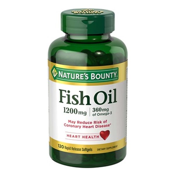 Nature’s Bounty Fish Oil Omega-3 Softgels 1200mg+360mg 120 Softgel