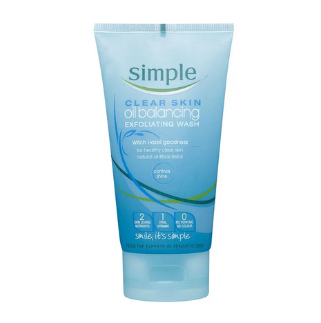 Simple Clear Skin Oil Balancing Exfoliating Wash (150ml)