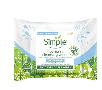 Simple Micellar Wipes Biodegradable Wipes 20pc