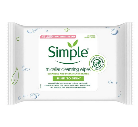 Simple Kind To Skin Micellar Cleansing Wipes Facial Wipes