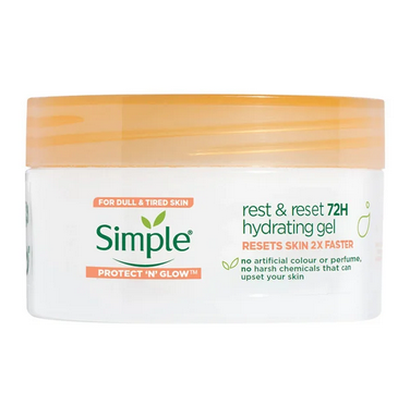 Simple Protect ‘N’ Glow rest and reset 72h hydrating gel (50ml)