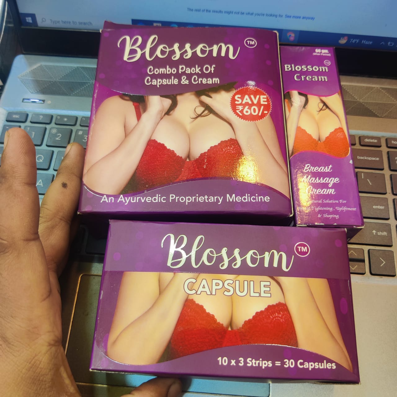 Blossom Combo Pack, Breast  Enlargement Capsule And Cream