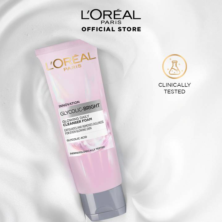 L'Oreal Paris Glycolic Bright Daily Cleanser Foam 100ml