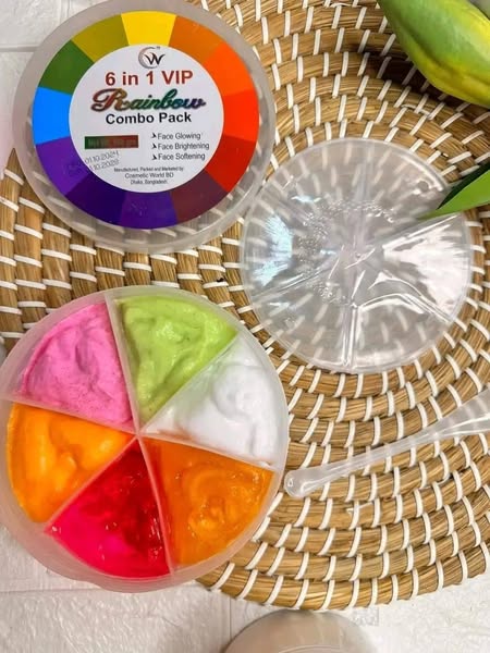 6 in  1 Rainbow Facial Kit Combo