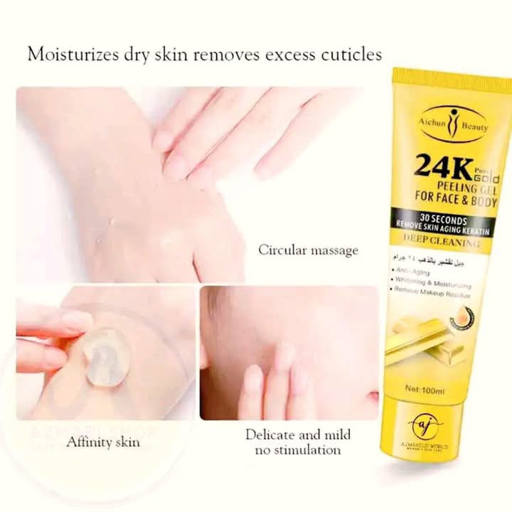 24K Gold Peeling Gel  For Face And Body, Brand- Aychun Beauty