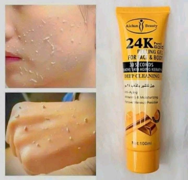 24K Gold Peeling Gel  For Face And Body, Brand- Aychun Beauty