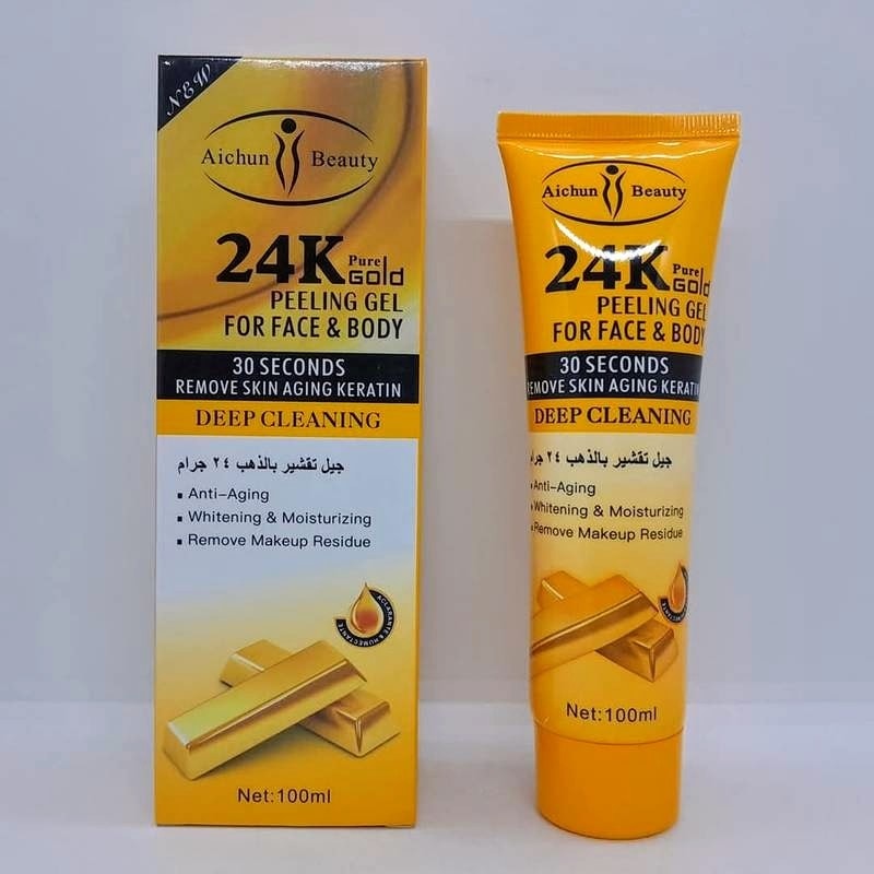 24K Gold Peeling Gel  For Face And Body, Brand- Aychun Beauty