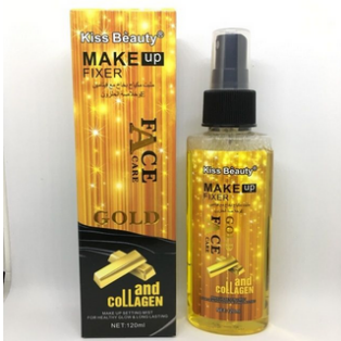 KISS BEAUTY MAKEUP FIXER GOLD FACE CARE AND COLLAGEN