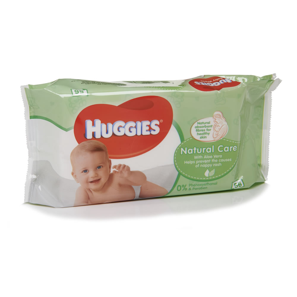 Huggies Wipes Natural care Aloe and Vitamin E x 56